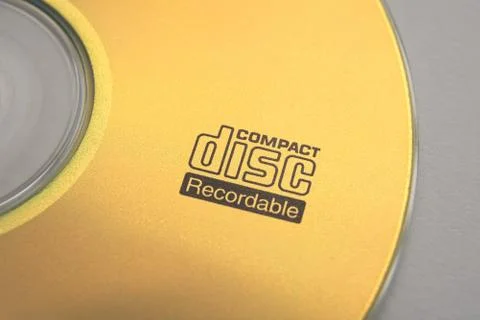 Gold CD Closeup Stock Photos