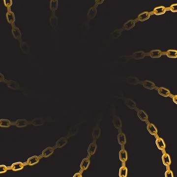 Gold chain background Stock Illustration