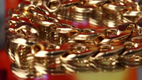 Gold chain Stock Footage 230963561