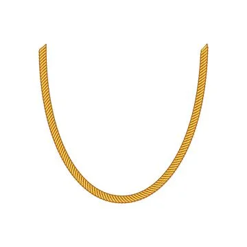Gold chain forming u shape linking luxury concept 스톡 일러스트