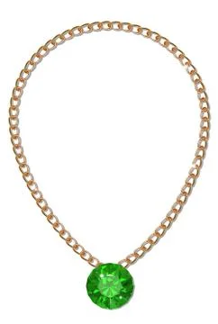 Gold chain with gemstone Stock-Illustration