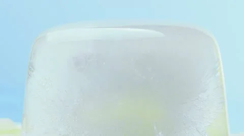 Gold chain in the ice. Stock Footage 22247347