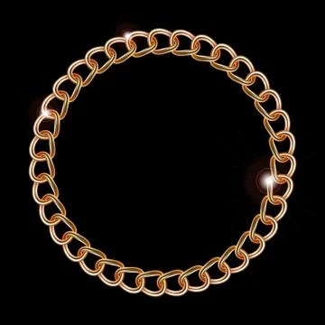 Gold chain Illustrazione stock