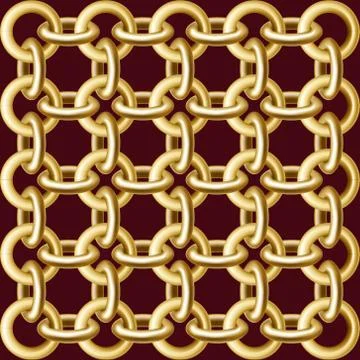 Gold chain pattern Stock Illustration