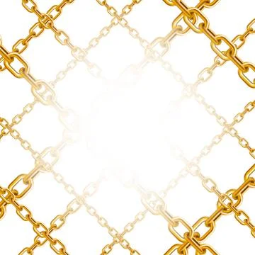 Gold chain pattern Stock Illustration