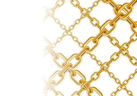 Gold chain pattern Stock Illustration