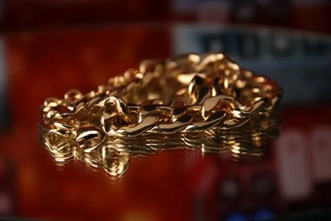 Gold chain Stockfoto's