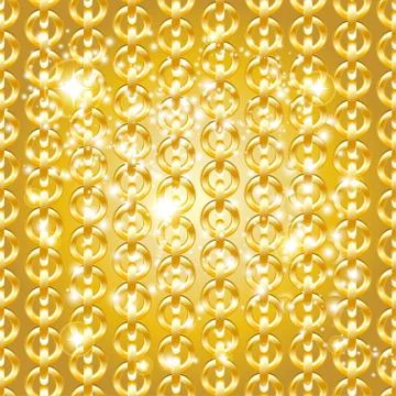Gold chain seamless abstract pattern Stock Illustration