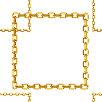 Gold chain seamless pattern Stock Illustration