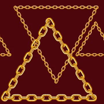 Gold chain seamless pattern Stock Illustration