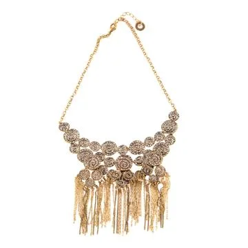 Gold chain on a white background Stock Photos