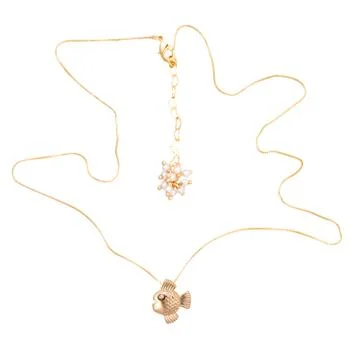 Gold chain on a white background Stock Photos