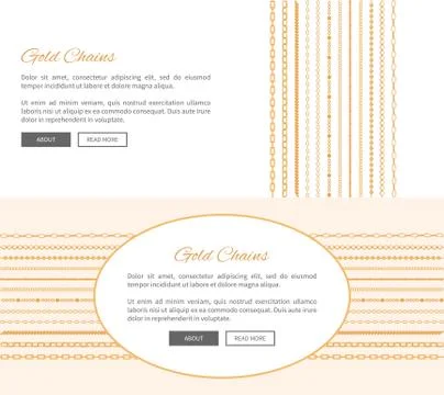 Gold Chains and Text Sample Vector Illustration Stock Illustration