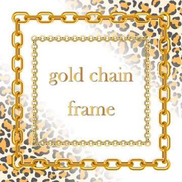 Gold chains of different sizes Stock Illustration