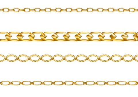 Gold chains Stock Illustration