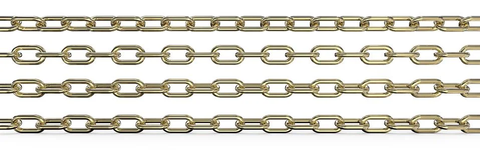 Gold Chains. Stock Illustration