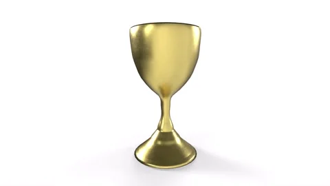 Gold chalice isolated on white background 스톡 동영상 308452348