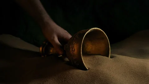 Gold Chalice Picked Up In Cave 2 Versions Stock Footage 220725460