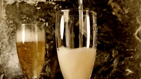Gold champagne Video stock 117337361