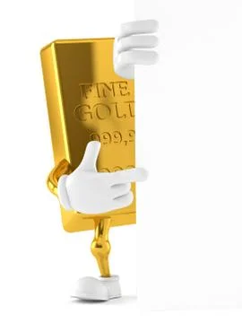 Gold character Illustrazione stock