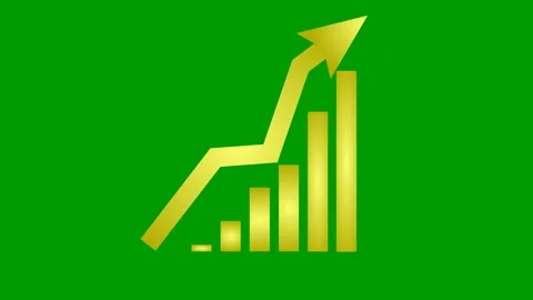 Gold chart green Stock Footage 233092618