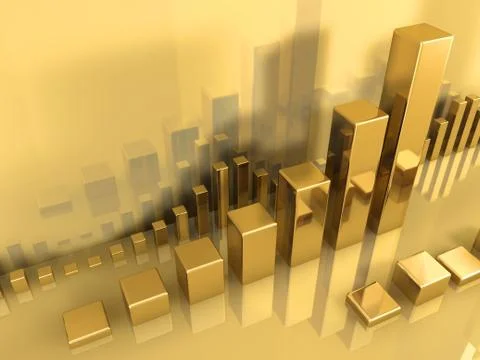 Gold chart Stock Illustration