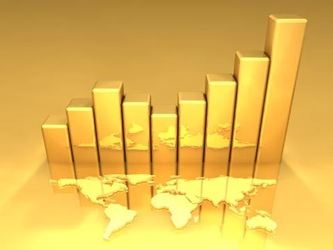 Gold chart Stock-Illustration