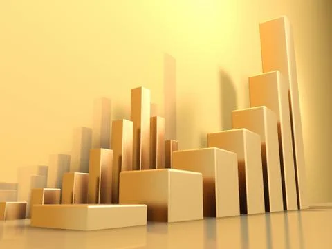 Gold charts Stock Illustration