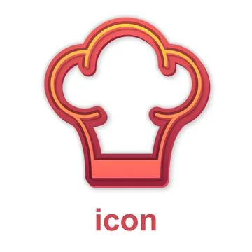 Gold Chef hat icon isolated on white background. Cooking symbol. Cooks hat... イラスト素材