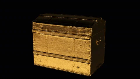 Gold chest Stock Footage 155239030