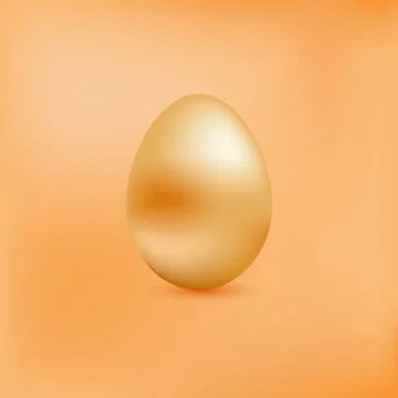 Gold chicken egg  Stock Illustration