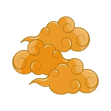 Gold chinese clouds Stock Illustration