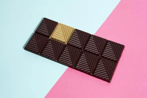 Gold chocolate white background Stock Photos
