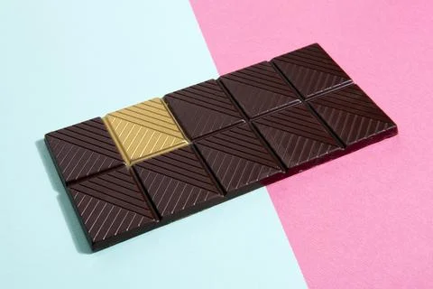 Gold chocolate white background Stock Photos