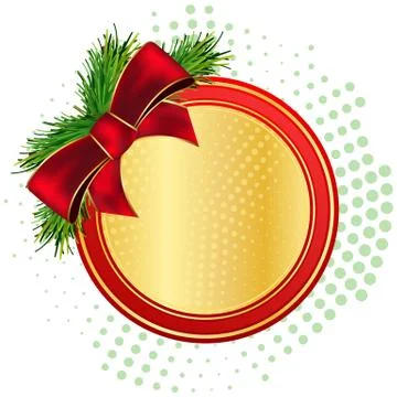 Gold christams frame Illustrazione stock
