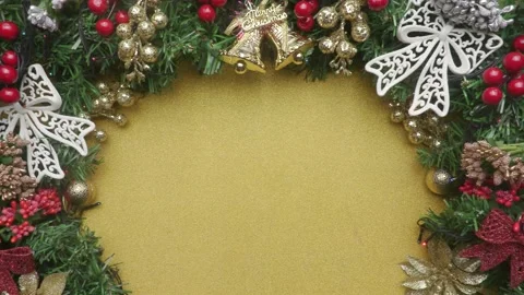 Gold Christmas background Video stock 219687178
