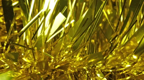 Gold Christmas chain. Loop ready file. Stock Footage 45346659