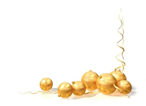 Gold christmas decorations Stock Illustration