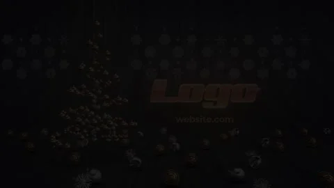 Gold Christmas Logo for After Effects Stock After Effects