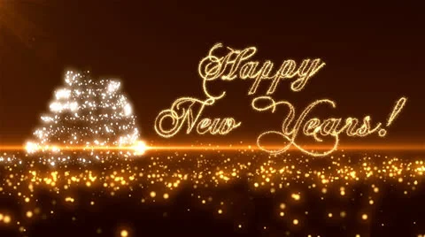 Gold Christmas Tree Stock Footage 24632602