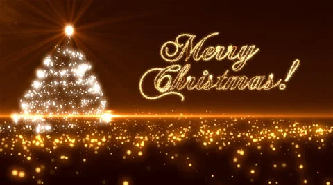 Gold Christmas Tree Stock Footage 24632627