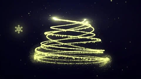 Gold Christmas Tree Stock Footage 229494815