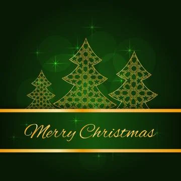 Gold christmas tree Stock-Illustration