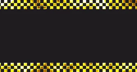 Gold chrome checkerboard border Square pattern background Stock Footage 297185765