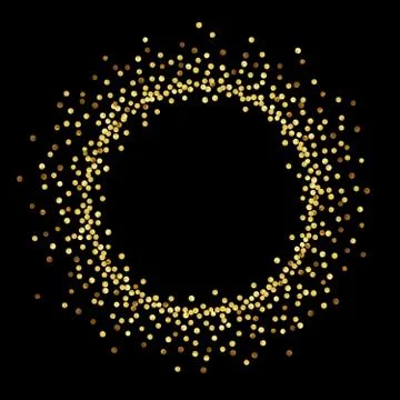 Gold circle black Stock Illustration