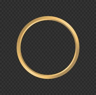 Gold Circle Frame Ring Border Stock Illustration