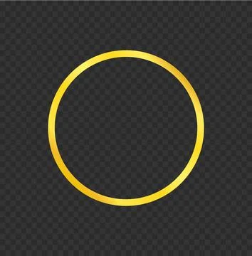Gold Circle Frame Vector Isolation イラスト素材