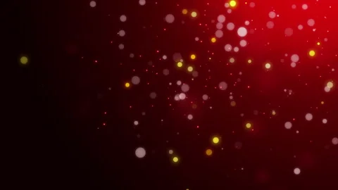 Gold circle particles abstract background with shining golden floating dust Video stock 258042305