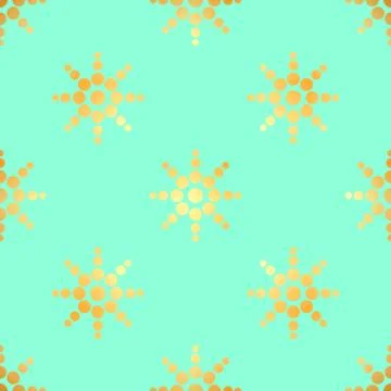 Gold circle seamless pattern. Abstract gold geometric modern background. Vector Stock Illustration