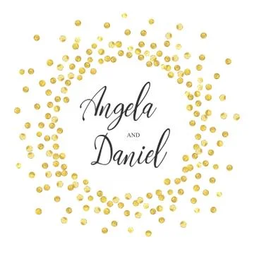 Gold circle wedding Stock Illustration